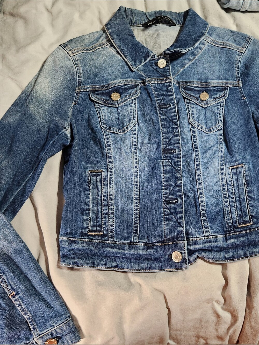 Women's Denim Jean Jacket Button Up Size 6